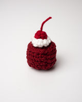 Crochet Red Velvet Cake Keychain | Magnet
