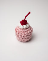 Crochet Strawberry Cake Keychain | Magnet