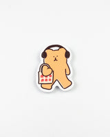 Bear with Tote and Headphones
